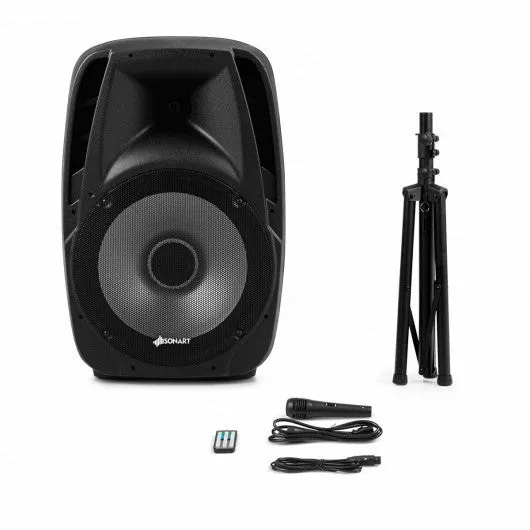 15" 2000W 2-way Powered Speaker with Illuminating Light