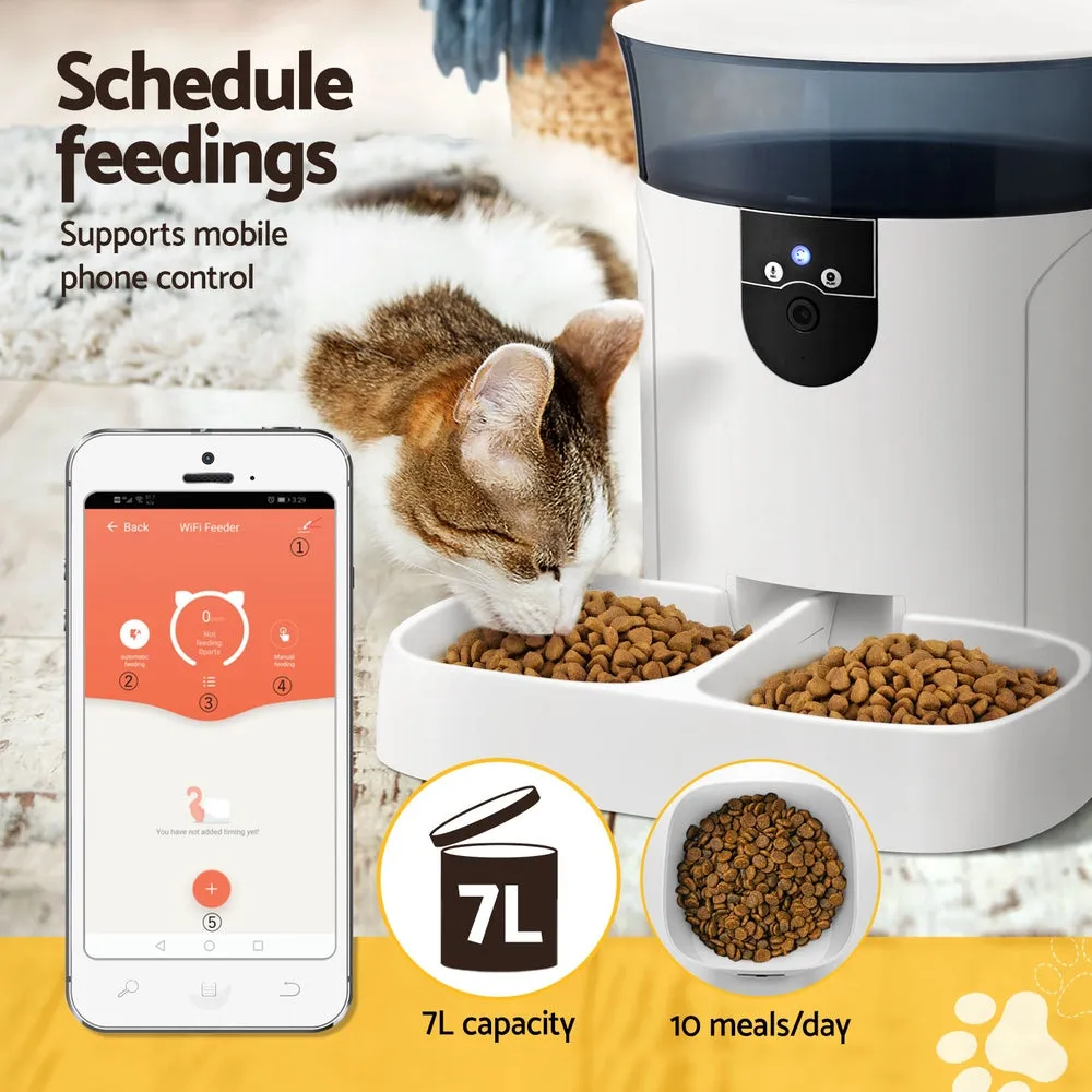 7L Smart Pet Feeder with Camera, Night Vision, WiFi Control - i.Pet