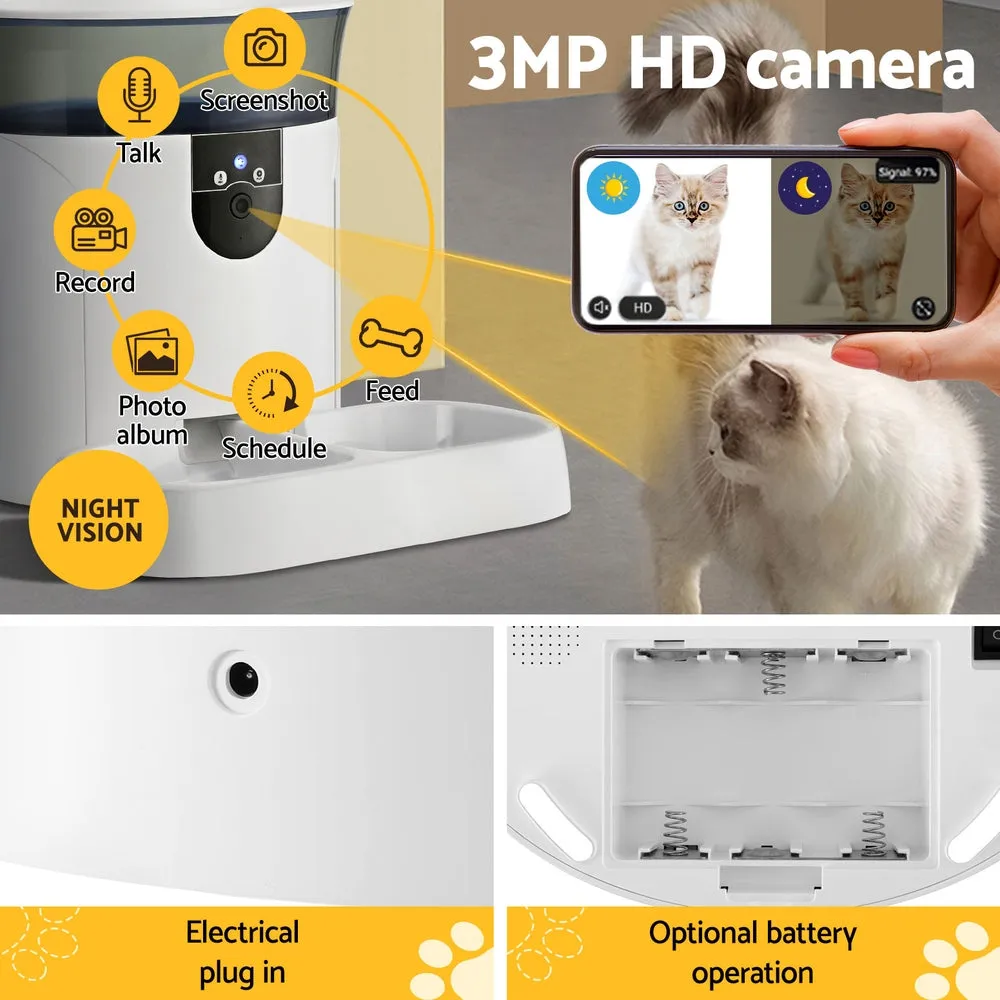 7L Smart Pet Feeder with Camera, Night Vision, WiFi Control - i.Pet