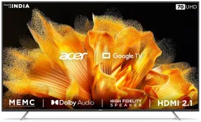 Acer 178 cm (70 inches) XL Series 4K Ultra HD Smart LED Google TV AR70GR2851UD (2023 Model) (Black)