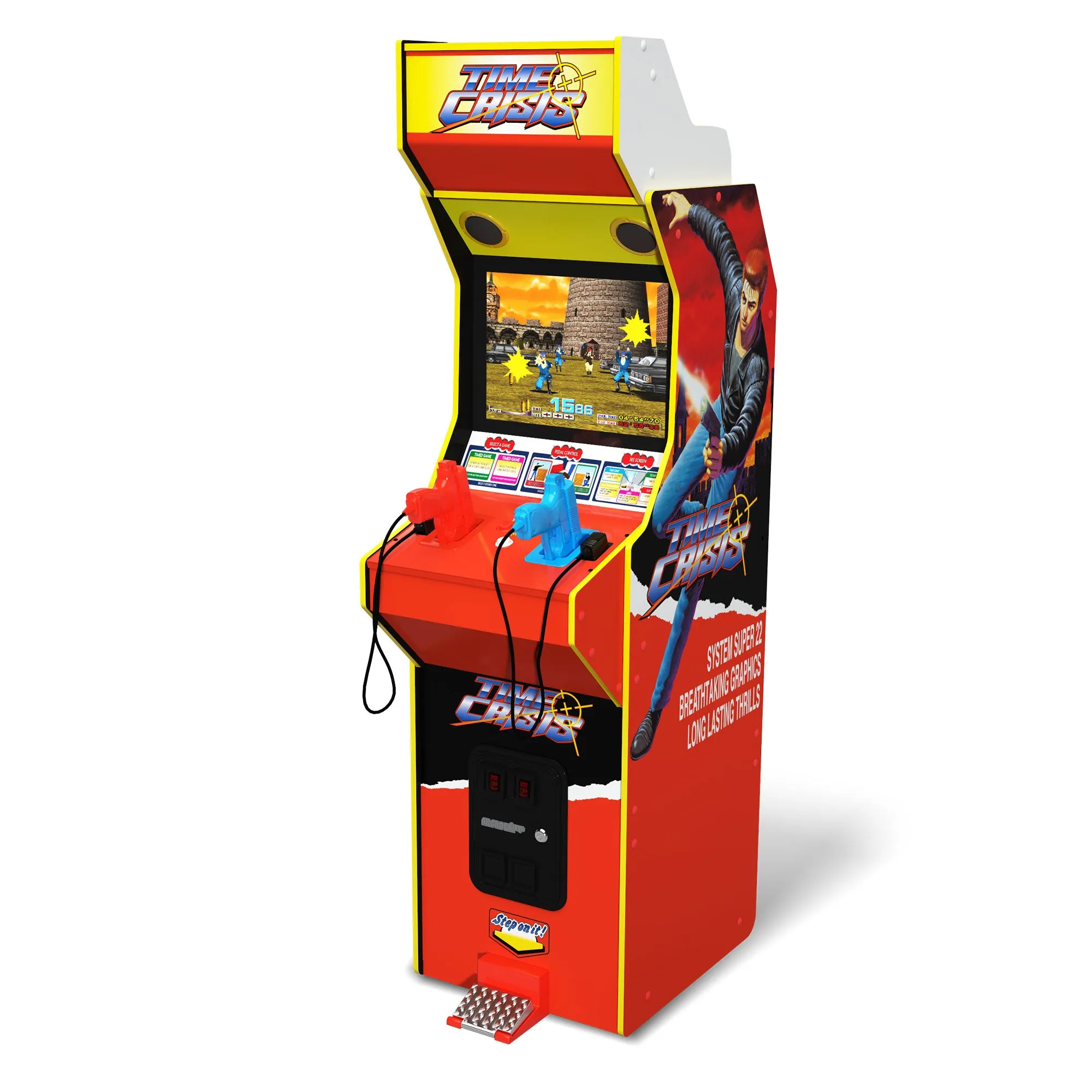 Arcade1Up 17" Screen Multiplayer TIME Crisis Arcade w/Stand Up(For Parts)