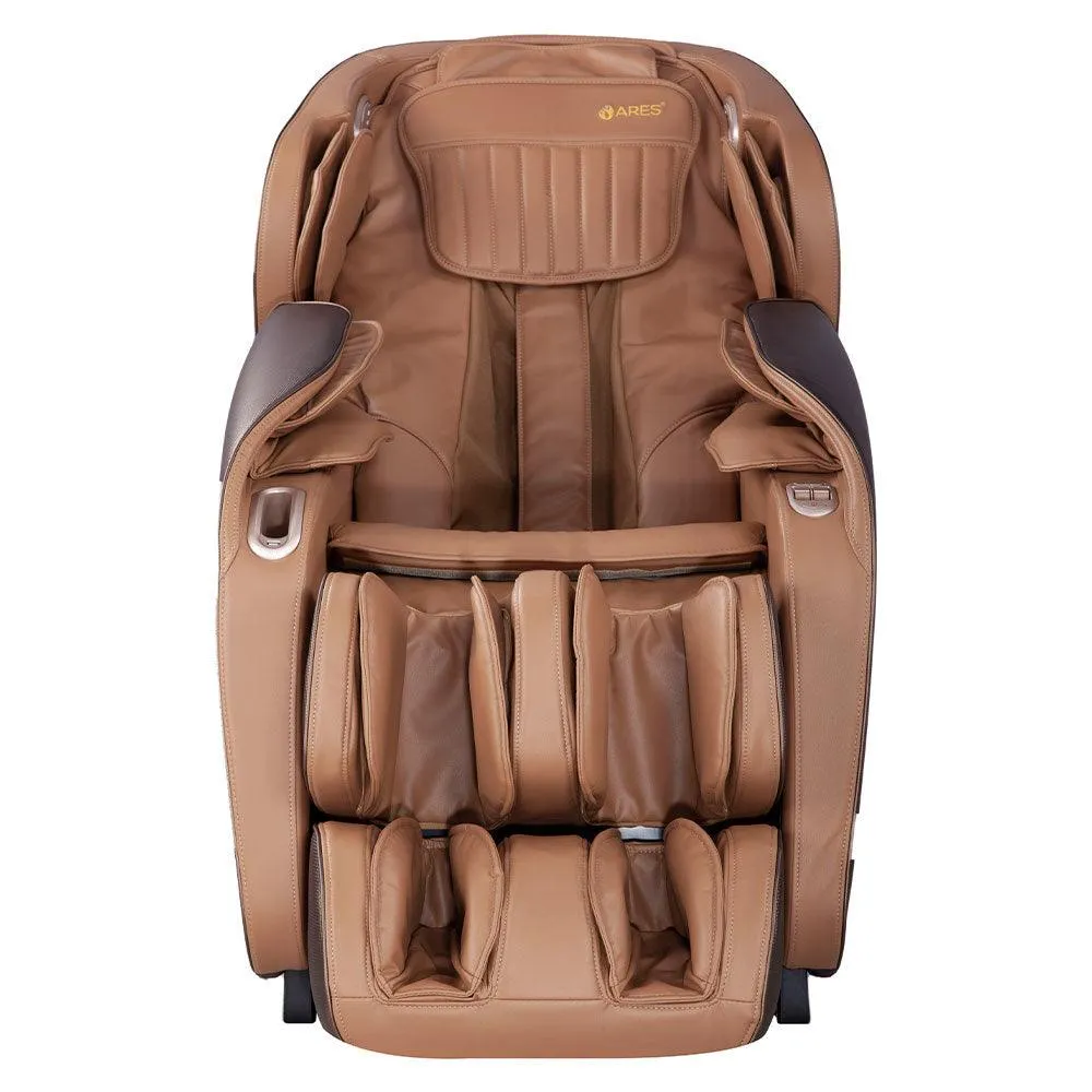 ARES uInfinity Massage Chair with Voice Control Feature (Brown / Gold)