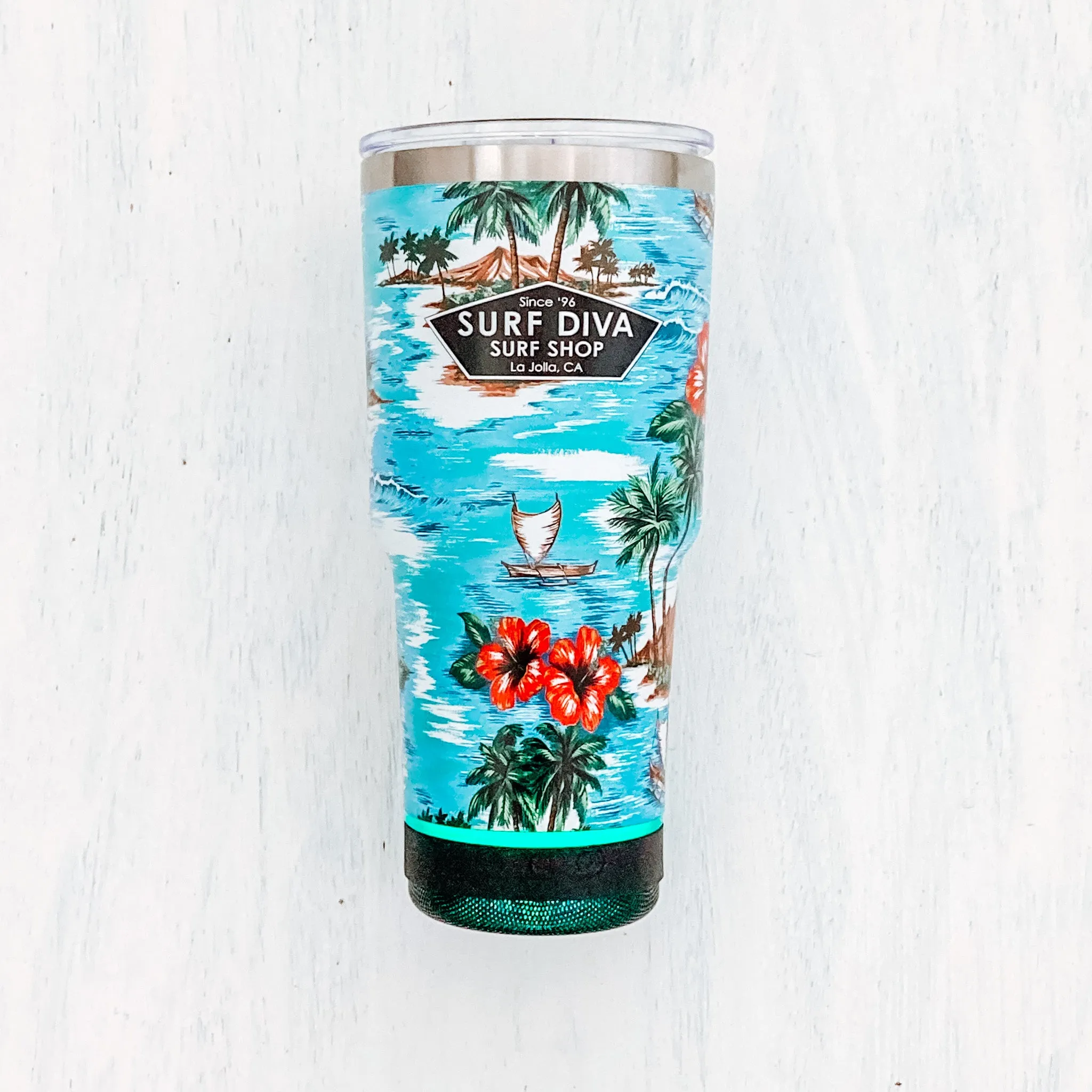 AUDIO MOBE DRINKWARE with SURF DIVA SURF SHOP Tumbler/Big Mug 24oz (kandui)