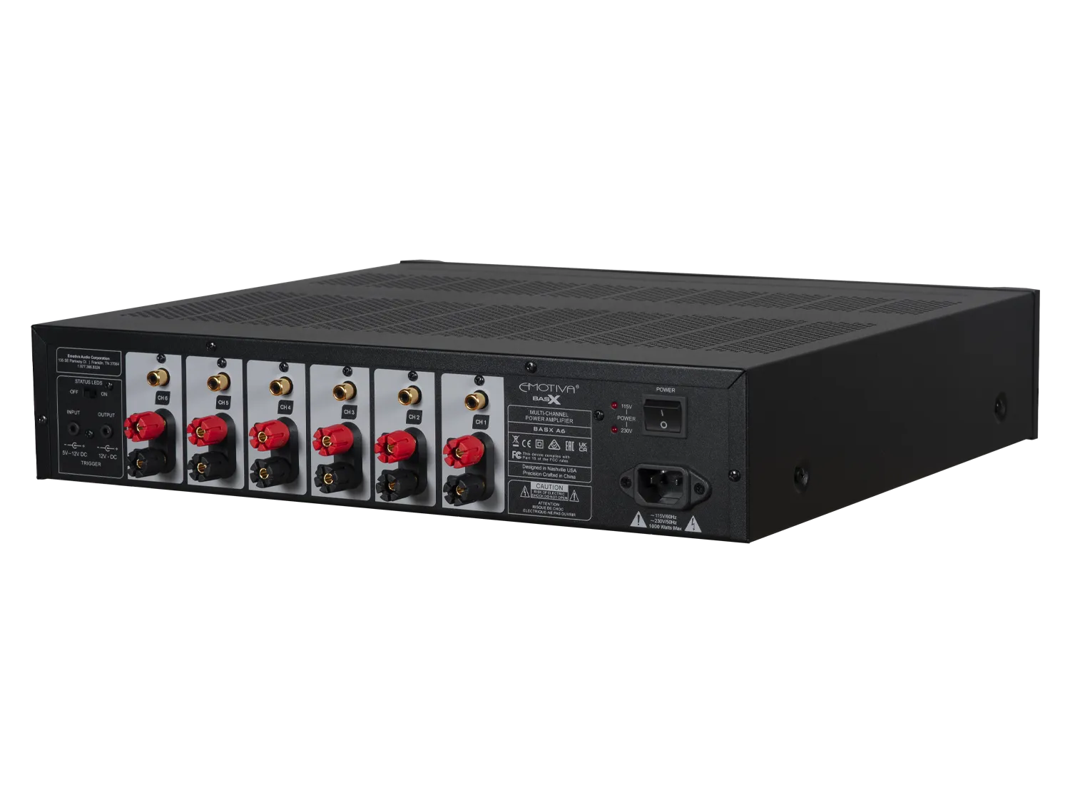 BasX A6 Six-Channel Power Amplifier