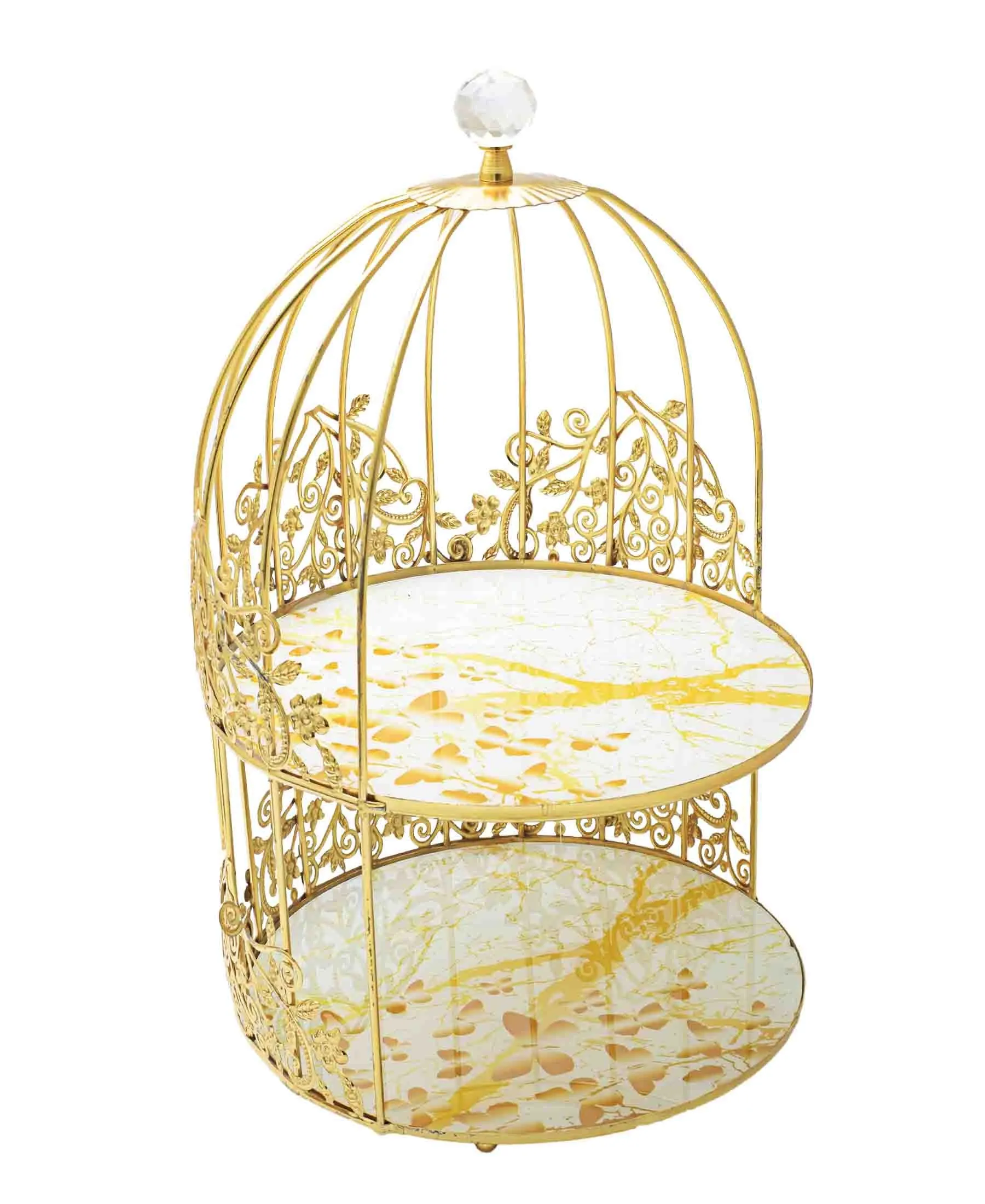 Bursa Collection 2 Tier Serving Stand - Gold