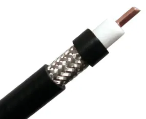 Coaxial Cable-MIG-400 Low Loss RF Cable, Solid BCCA Conductor, 90% TC Braiding, AL Foil Shield, 250ft, 500ft and 1000ft - Black