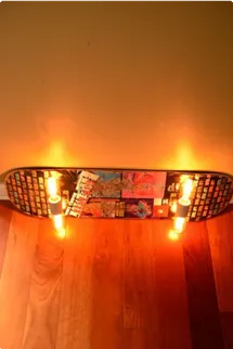 Custom Skateboard Lamp DIY Plans - Make A Skateboard Light - Home Lighting Décor