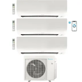 Daikin 3-Zone Wall Mounted Ductless Mini-Split 24,000 BTU Heat Pump Air Conditioner 12K   12K   12K- 21 SEER2 R32 Wi-Fi Enabled