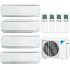 Daikin 4-Zone Wall Mounted Ductless Mini-Split 36000 BTU Heat Pump Air Conditioner 9k   9k   12k   18k - 18.1 SEER2