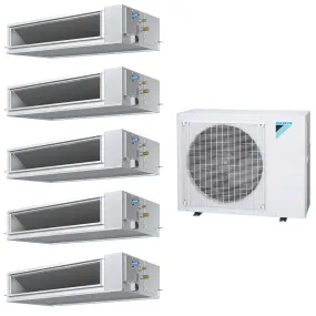 Daikin 5-Zone Concealed Ducted Mini-Split 48000 BTU Heat Pump Air Conditioner 9k   9k   9k   12k   12k - 14.5 SEER2