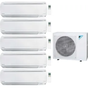 Daikin 5-Zone Wall Mounted Ductless Mini-Split 48000 BTU Heat Pump Air Conditioner 7k   7k   7k   9k   15k - 20.6 SEER2