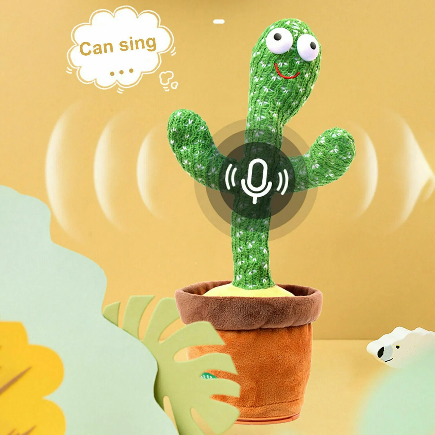 Dancing Cactus Repeat Talking Toy Song Speaker Wriggle Dancing Sing Toy Talk Plushie Stuffed Toys For Baby Adult Toys