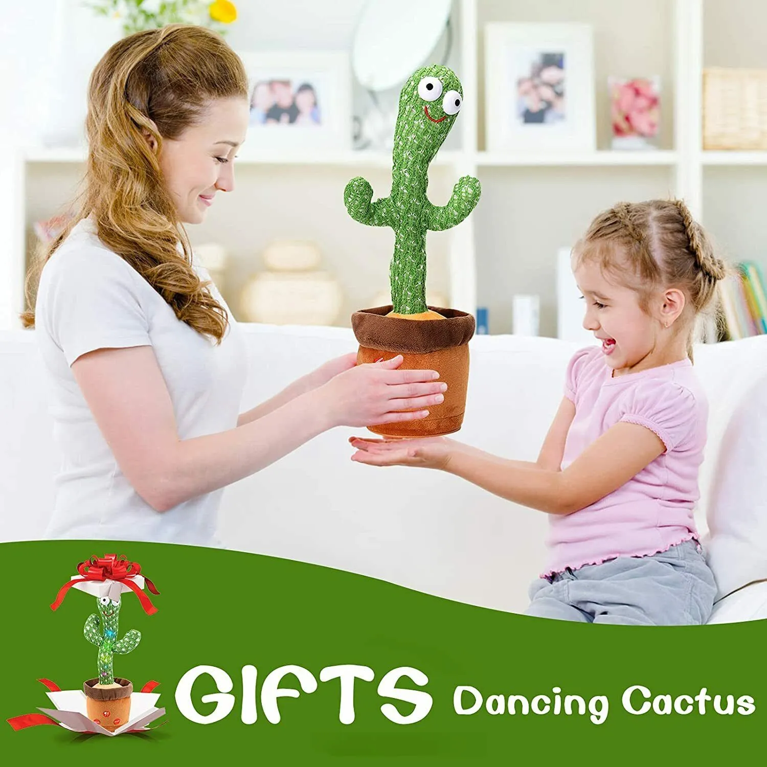 Dancing Cactus Repeat Talking Toy Song Speaker Wriggle Dancing Sing Toy Talk Plushie Stuffed Toys For Baby Adult Toys