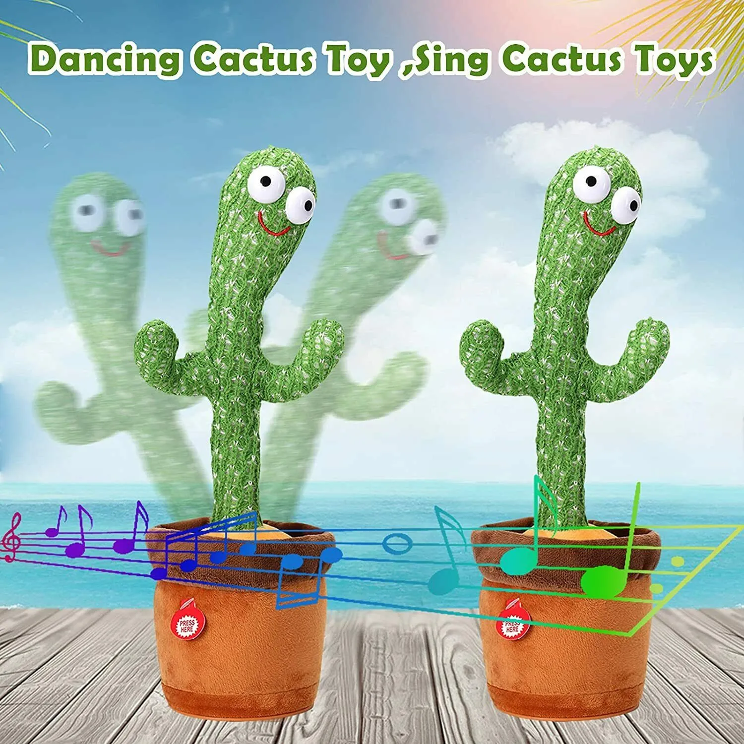 Dancing Cactus Repeat Talking Toy Song Speaker Wriggle Dancing Sing Toy Talk Plushie Stuffed Toys For Baby Adult Toys