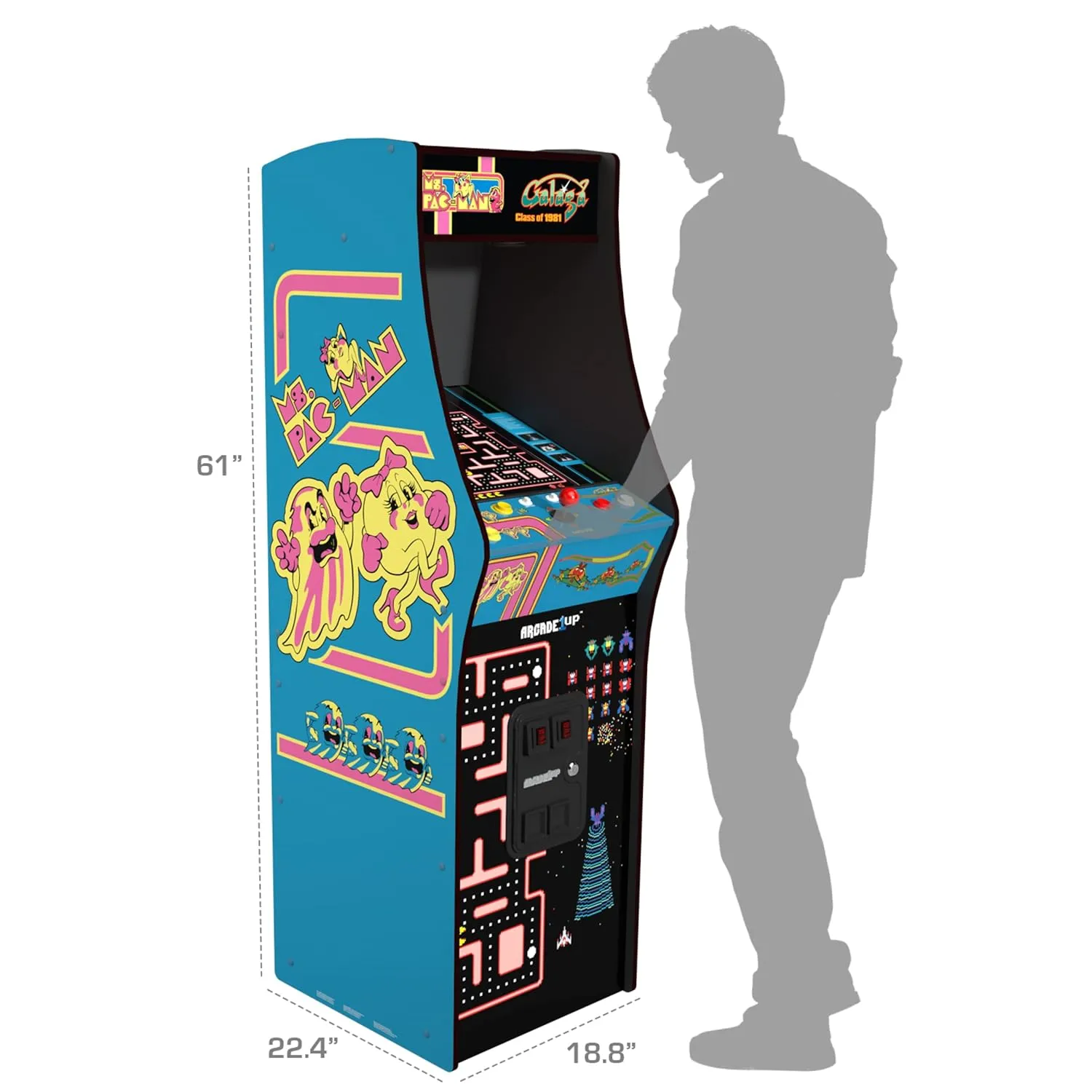 Deluxe Arcade Machine for Home, 5 Feet Tall, 12 Classic Games