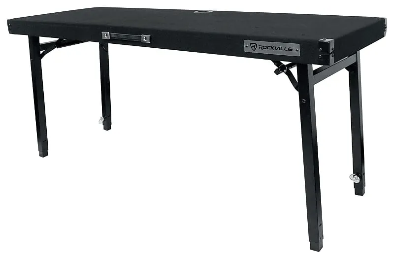 DJ Package with Front   (2) Totem Lights/Speaker Stands   (2) TV Stands   Rockville DJ Table RFAAW RTBL4 (2) RTP32W DJ PACKAGE-2