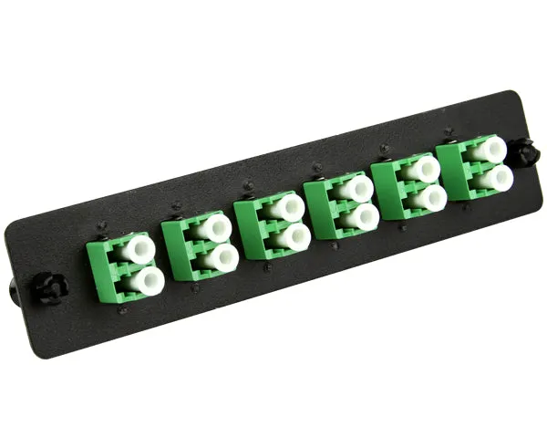 Fiber Adapter Panel, Single Mode, 12 Port LC/APC, Duplex