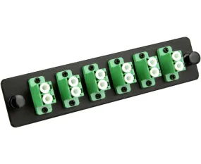 Fiber Adapter Panel, Single Mode, 12 Port LC/APC, Duplex