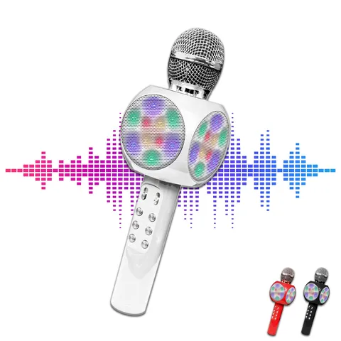 Gabba Goods LED Karaoke Microphone Speaker with Echo Effect