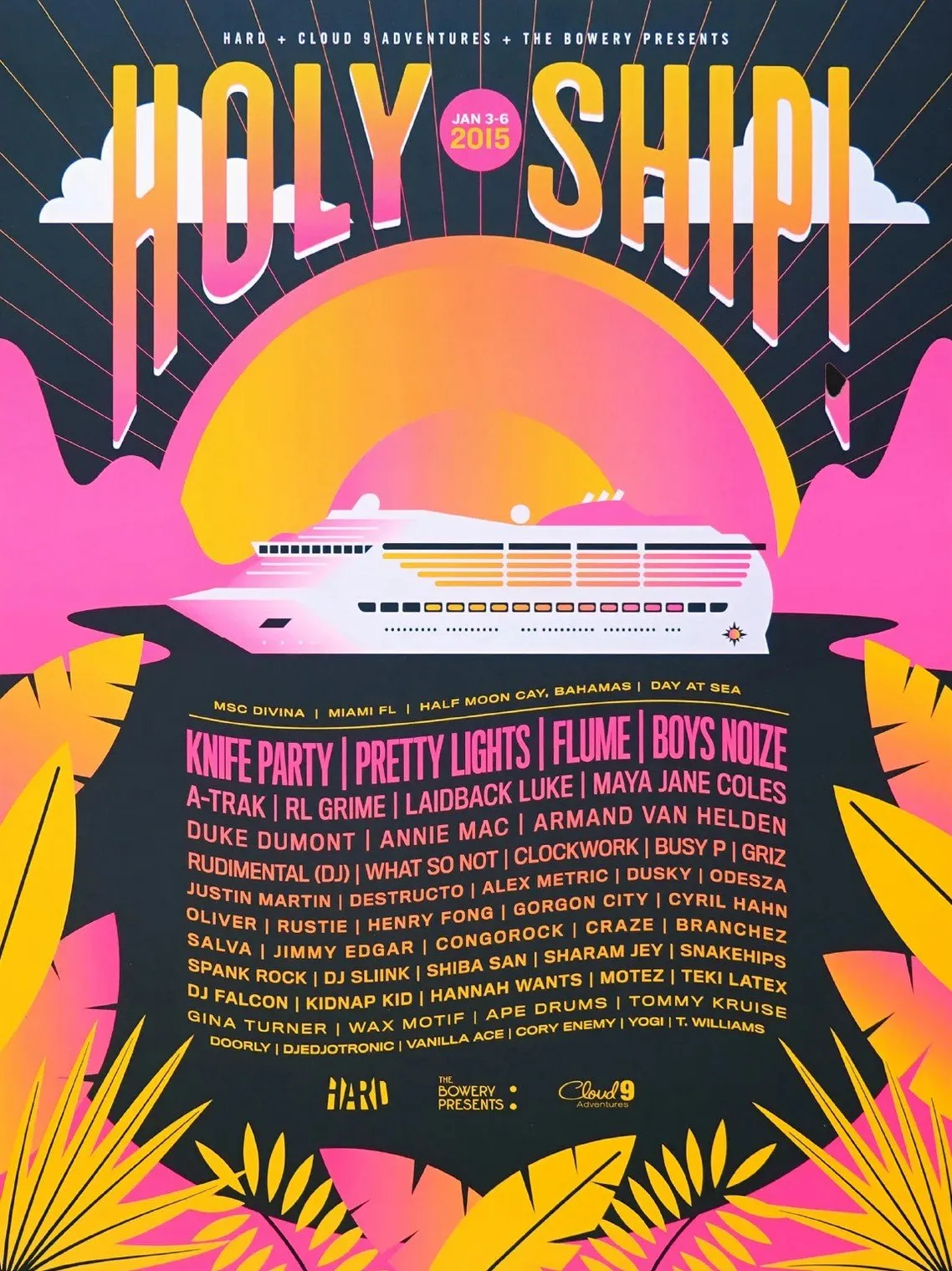 Hard Holy Ship 4 2015 Silkscreen Print by MFG- Matt Goldman