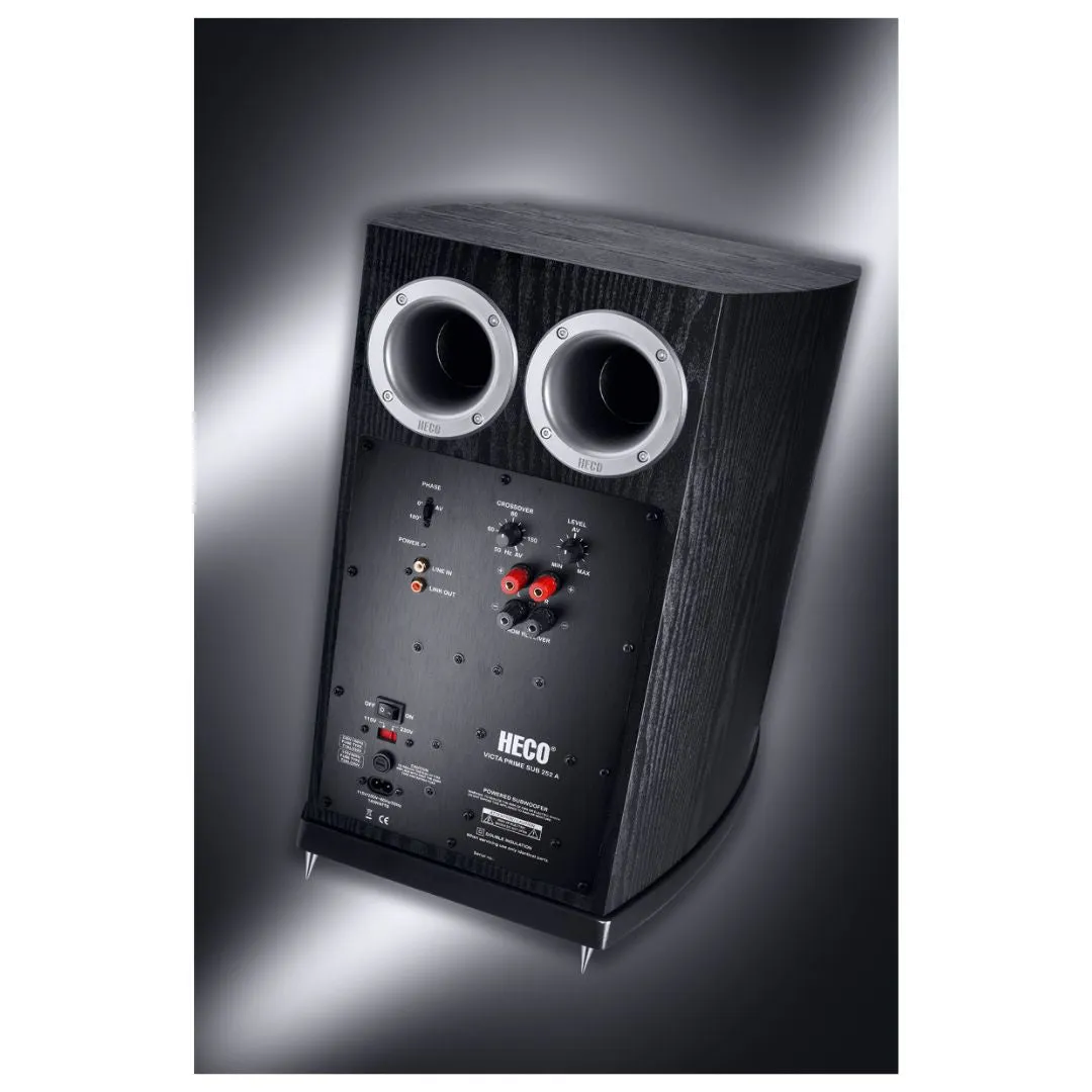 HECO Victa Prime Sub 252A High-Performance Powered Bass-Reflex Subwoofer