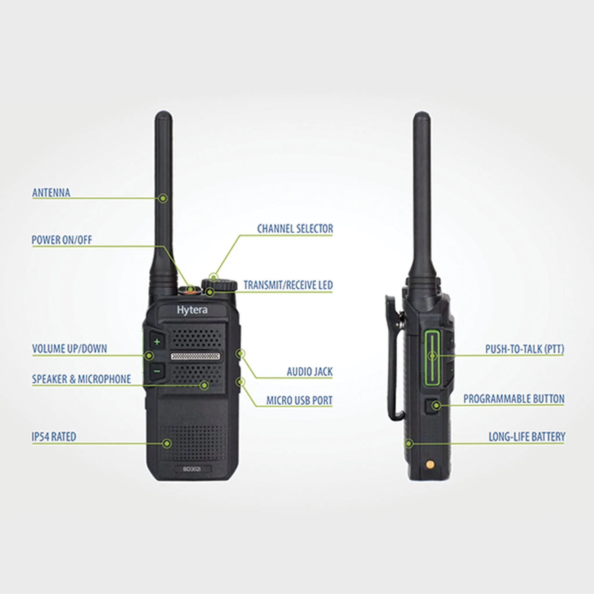 Hytera BD302i UHF (400-470MHz) Two-Way Radio