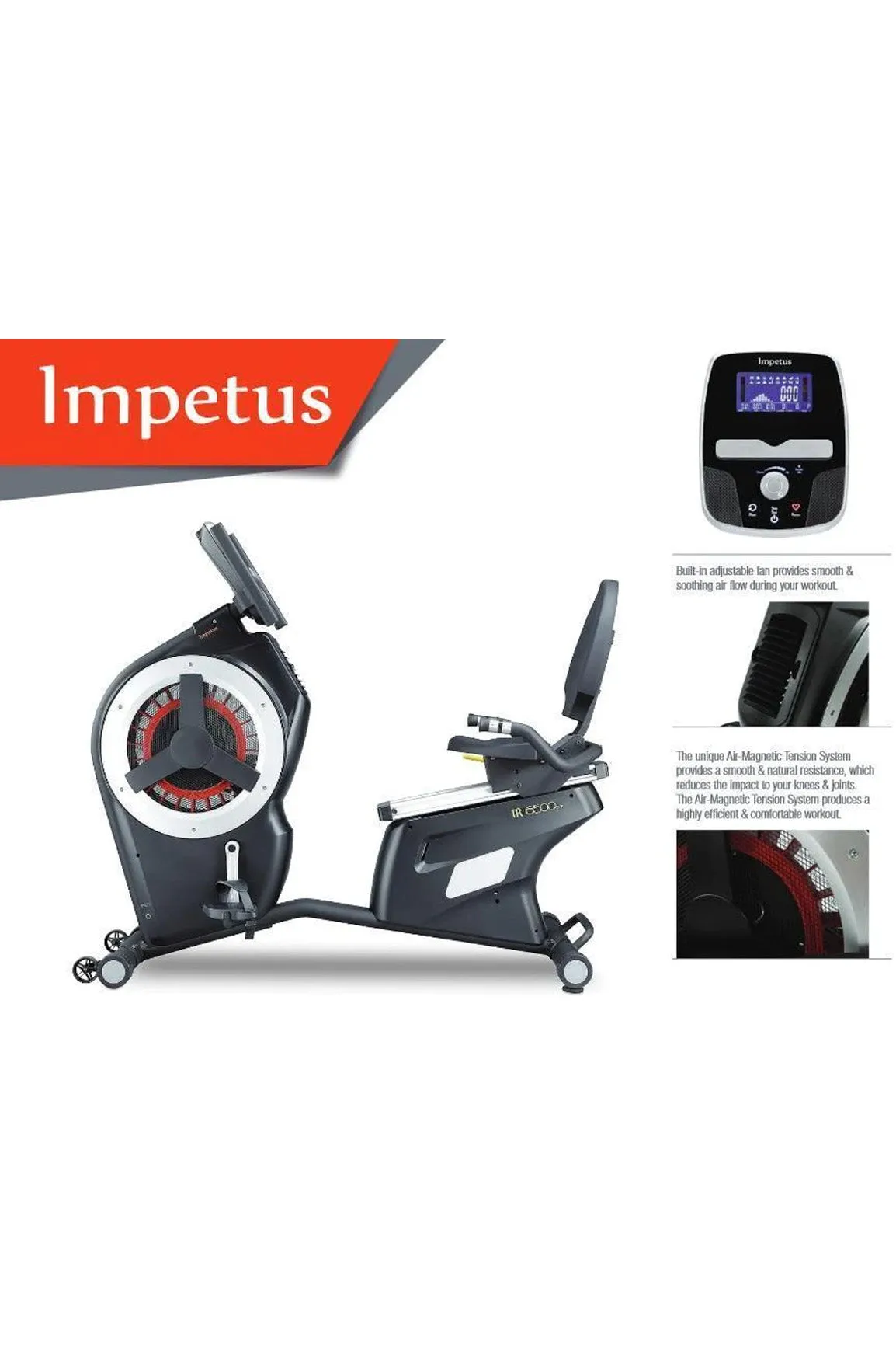 Impetus Light Commercial Recumbent Bike AIR6500AMV2