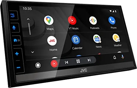 JVC KW-M788BH Apple CarPlay Android Auto Digital Media Player, Double-Din, 6.8" LCD Touchscreen