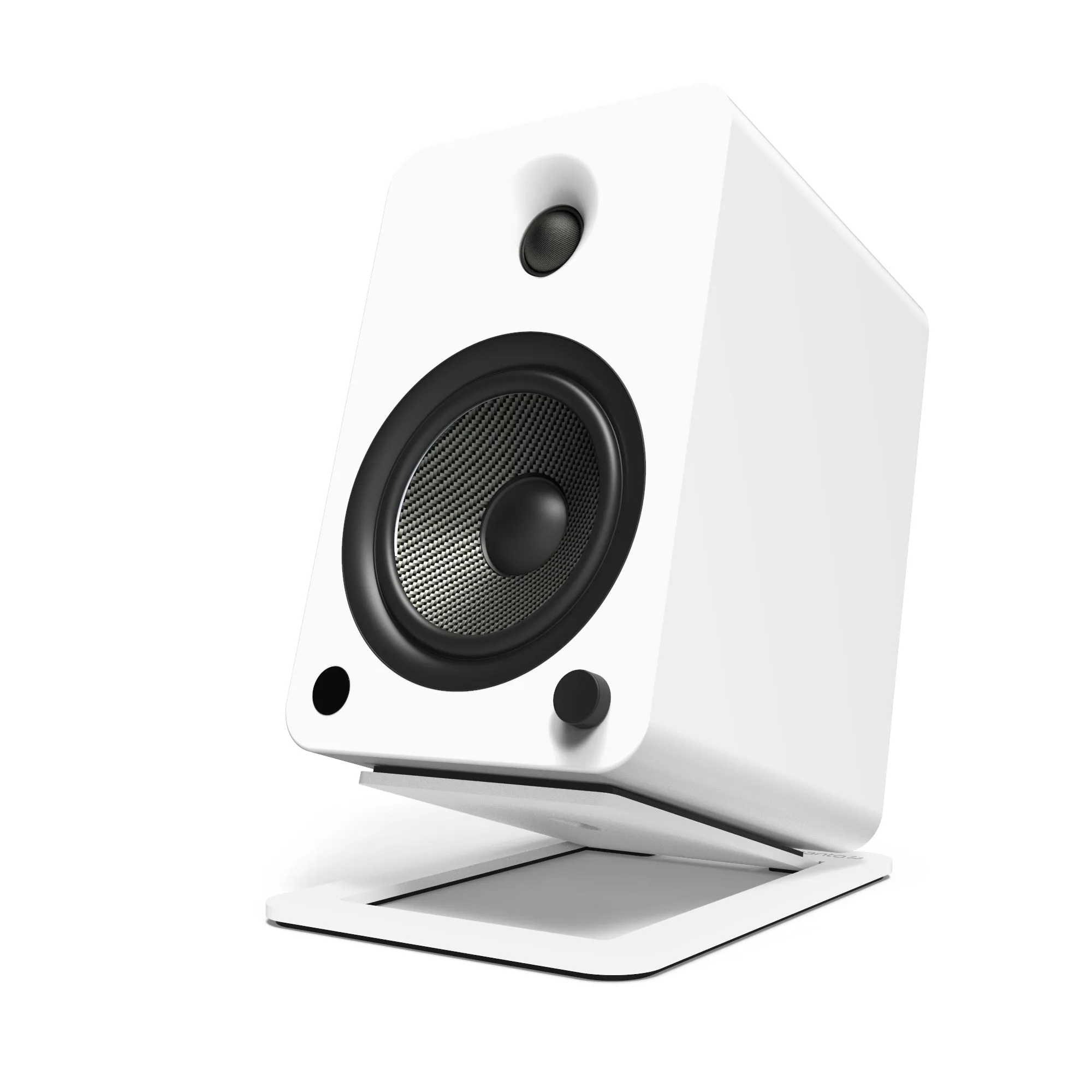 Kanto S6W Angled Desktop Speaker Stands for Large Speakers - Pair, White