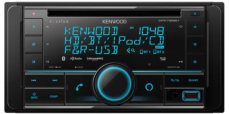 Kenwood DPX795BH Excelon 2-Din CD Receiver With Bluetooth & HD Radio