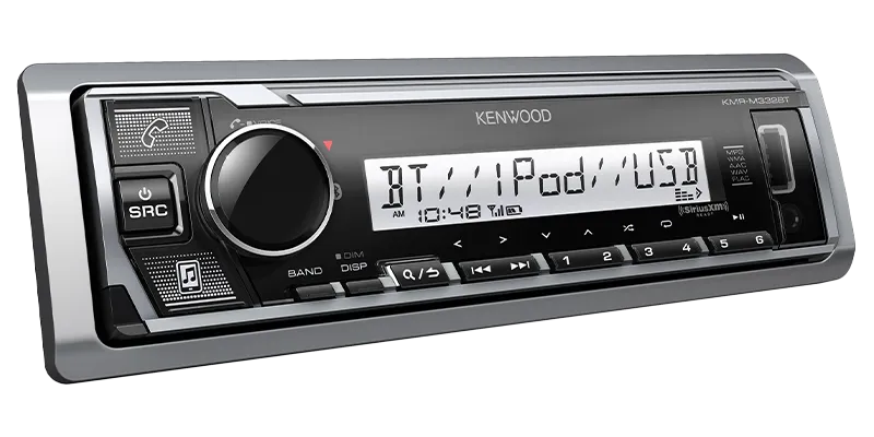 Kenwood KMR-M332BT Marine/Motorsports Digital Media Receiver with Bluetooth