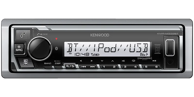 Kenwood KMR-M332BT Marine/Motorsports Digital Media Receiver with Bluetooth