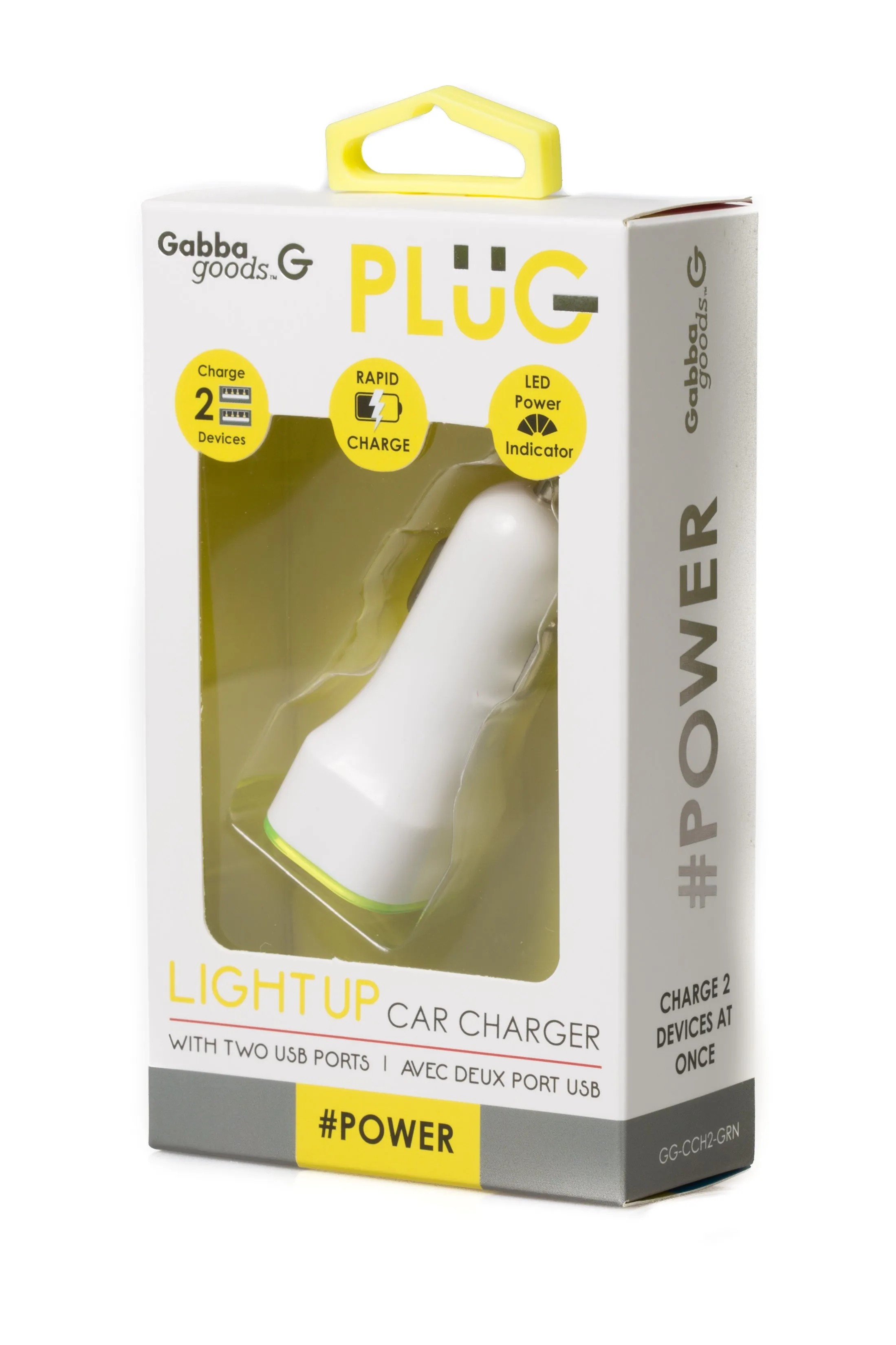 Light-up Rapid 2.1 Amp Car Charger with 2 USB Ports