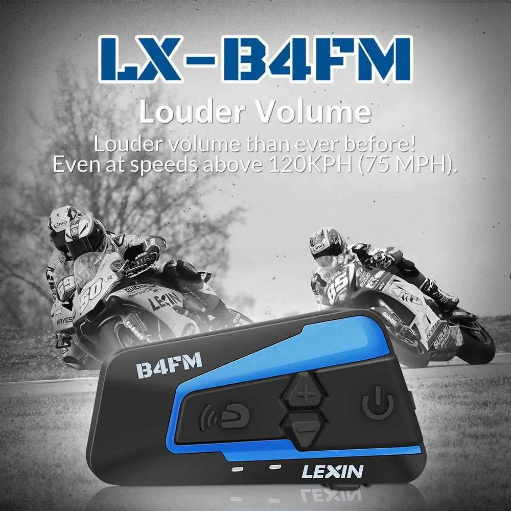 LX B4FM Motorcycle Bluetooth Helmet Headsets Intercom