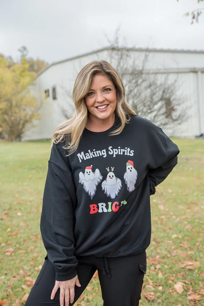 Making Spirits Bright Graphic Crewneck Sweatshirt