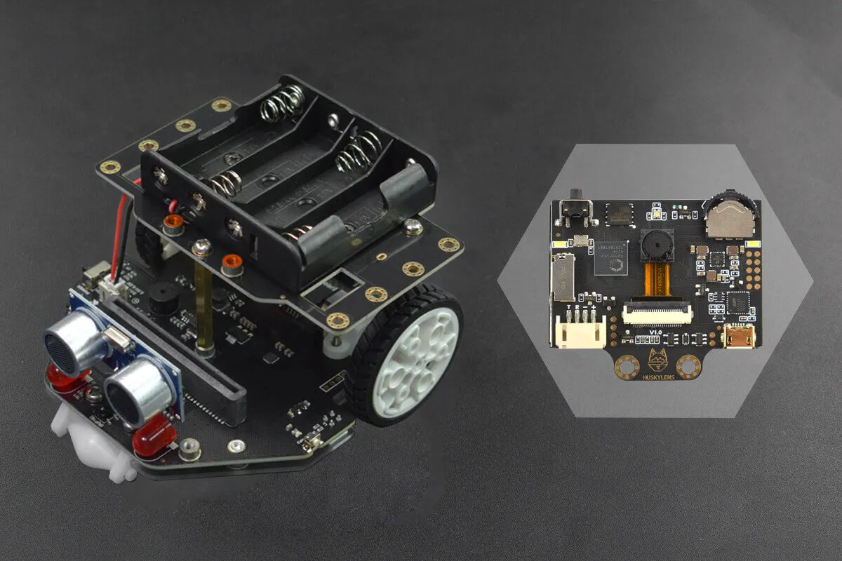 micro:Maqueen Plus V2 (Ni MH Rechargeable Battery) with HUSKYLENS