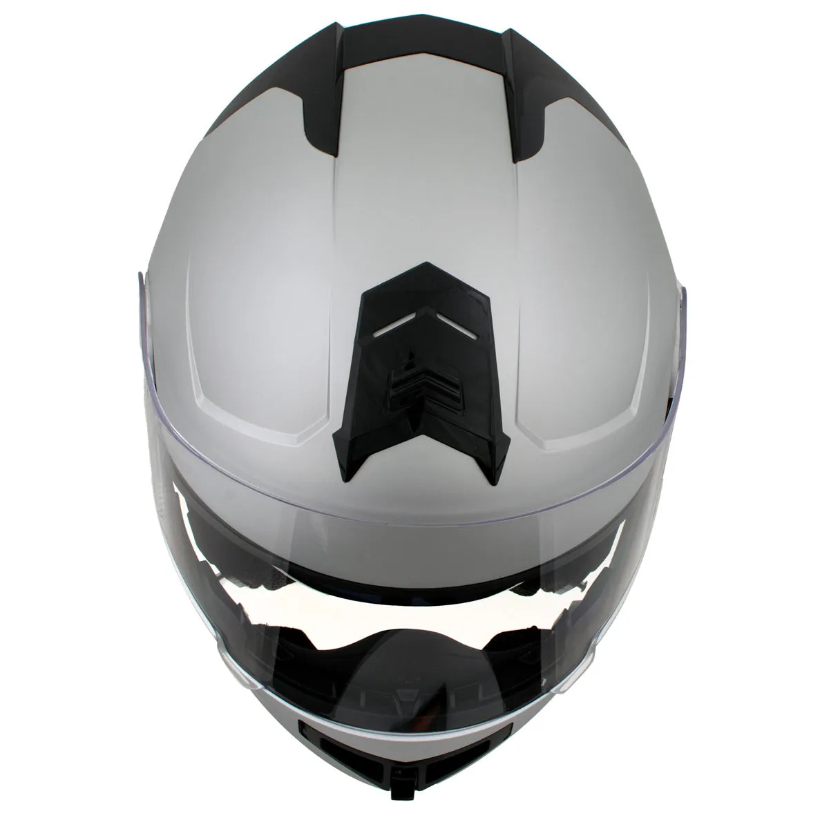 Milwaukee Helmets H7010 Flat Gray 'Mayday' Modular Motorcycle Helmet