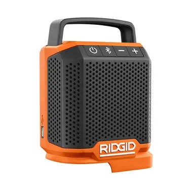 Open Box -  RIDGID 18V Cordless Bluetooth Speaker (Tool Only)