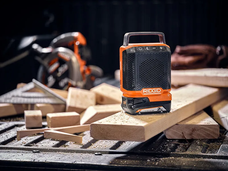 Open Box -  RIDGID 18V Cordless Bluetooth Speaker (Tool Only)