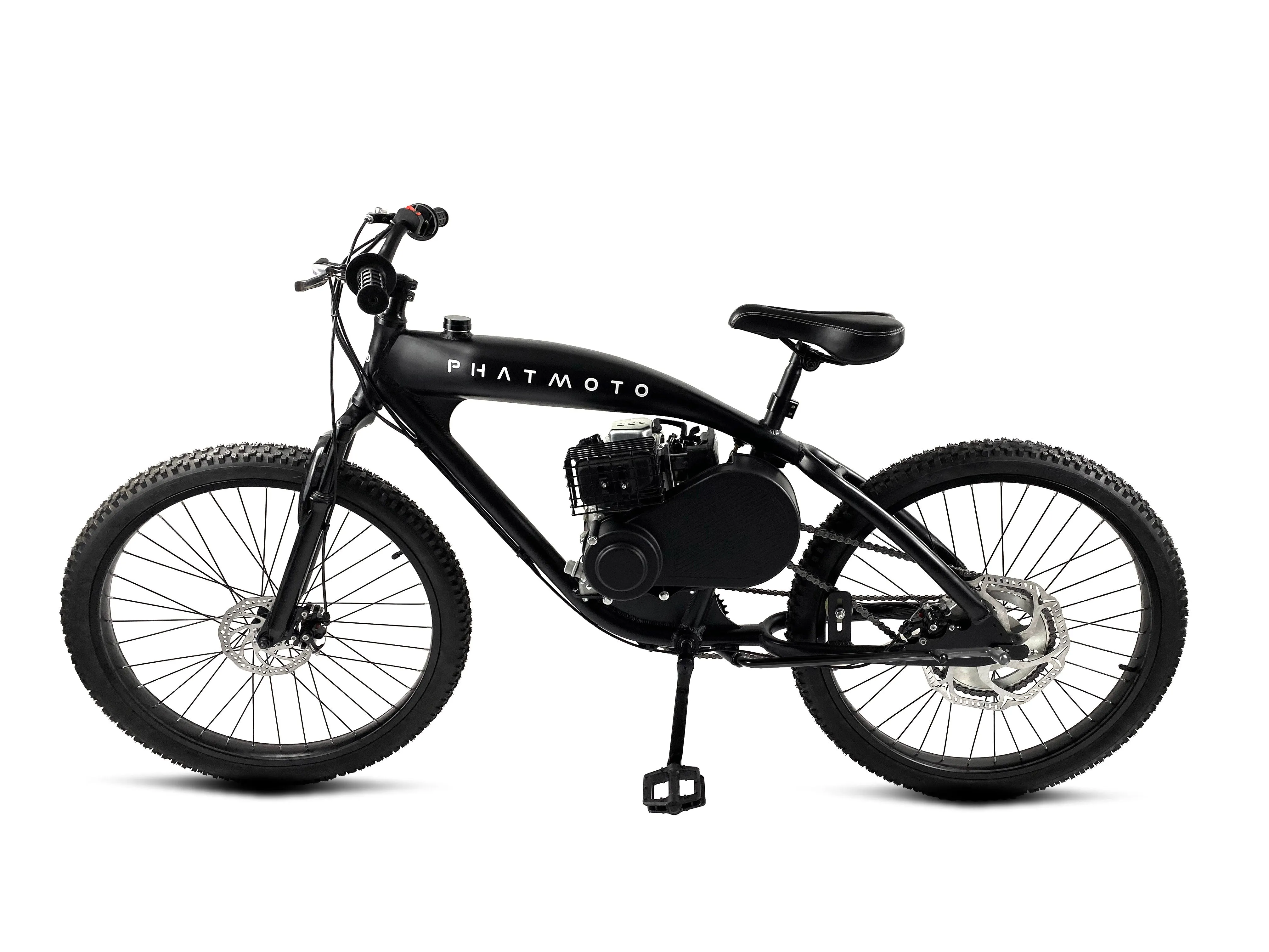 PHATMOTO™ Rover 2023 - 79cc Motorized Bicycle 7-Speed (Matte Green)