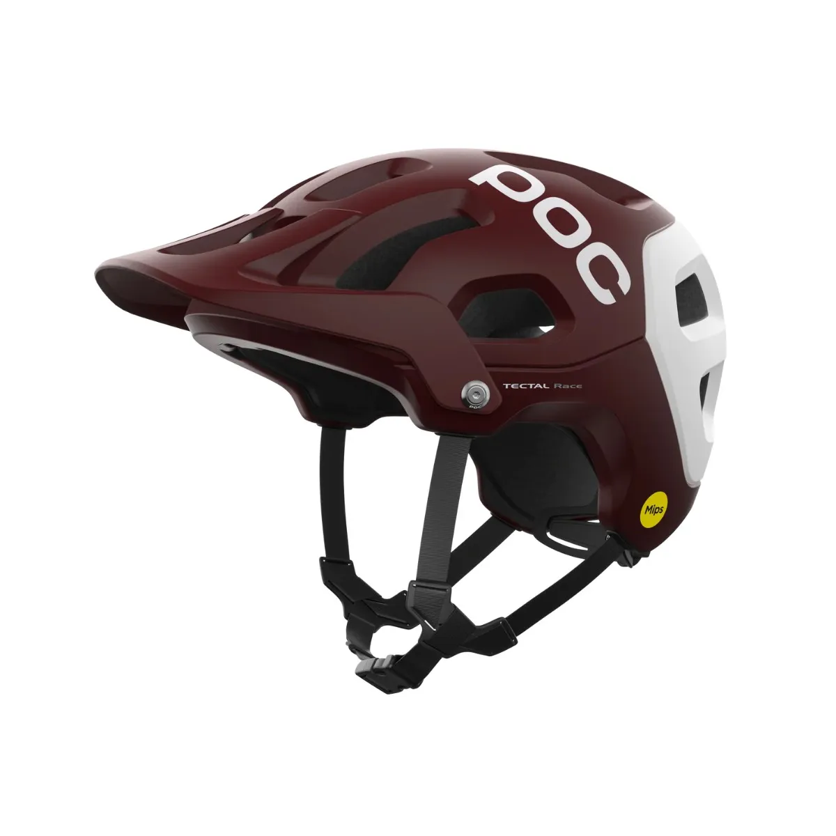 POC Tectal Race MIPS Maroon Matte White Helmet