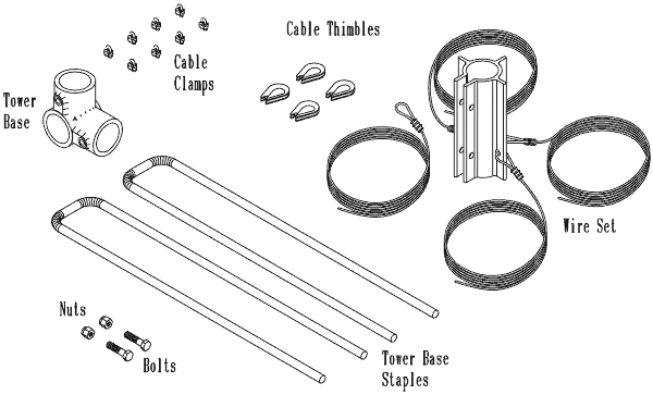 Primus 27' Guyed Tower Kit For Wind Turbines