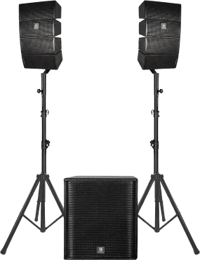 Proreck CLUB-3500 PA Speaker System 3500W Combo 4" Line Array Speakers and 15" Subwoofer with Bluetooth and Remote New