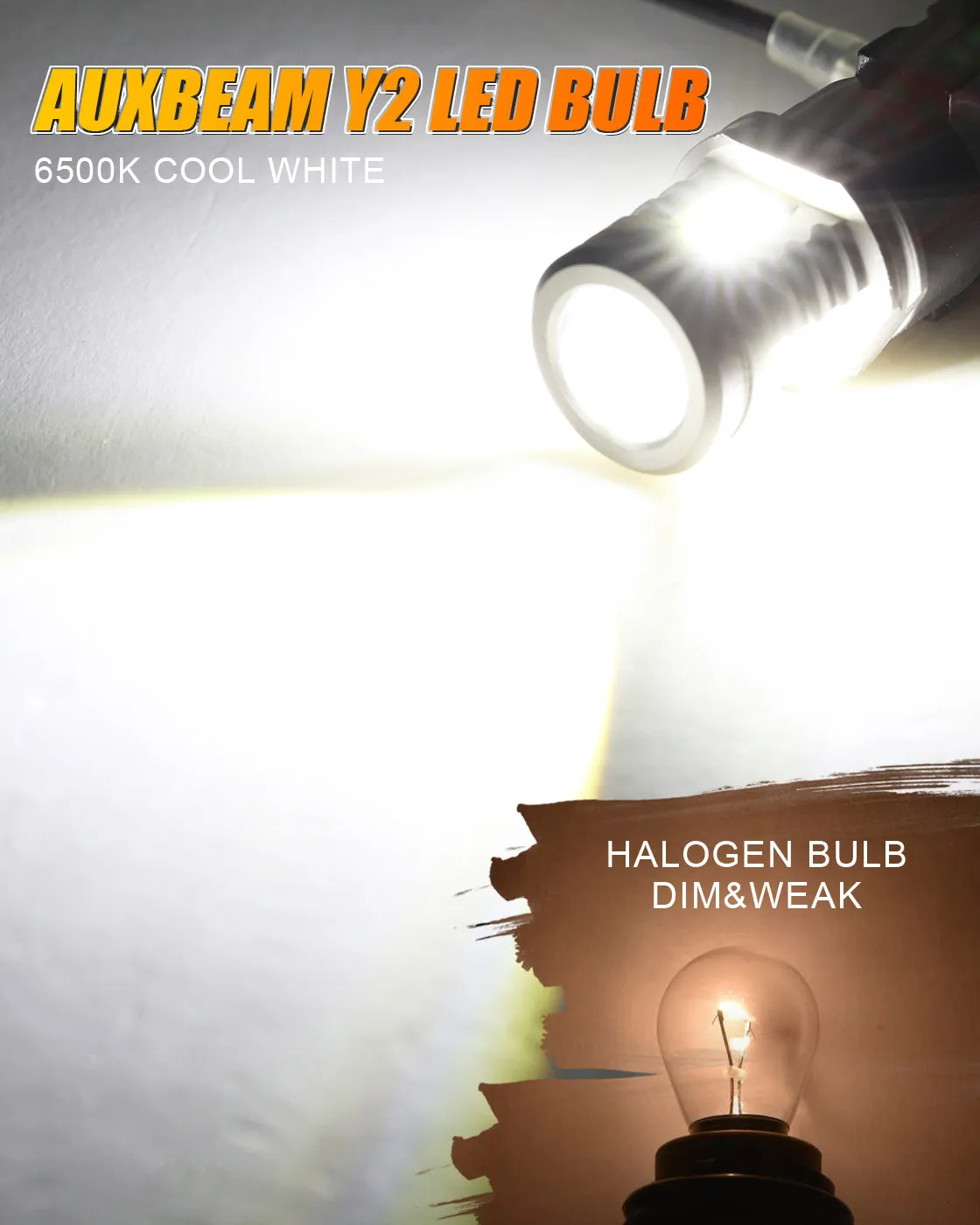 Q10 Series High beam/Low beam/Fog light Combo Led Light bulbs Fanless&Wireless 1:1 Halogen Size 6500K