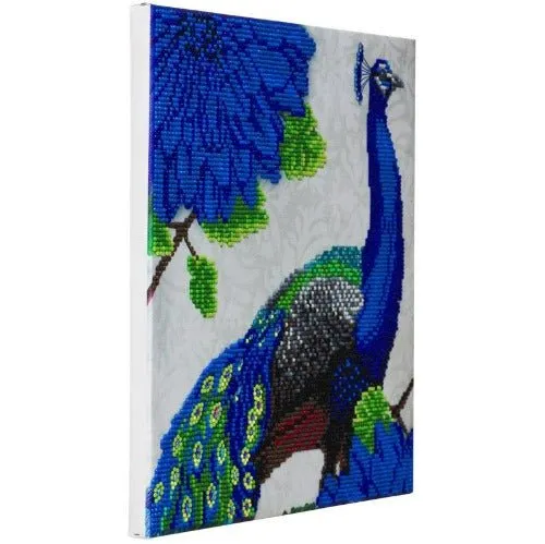 "Flowering Peacock" Crystal Art Kit 30x30cm