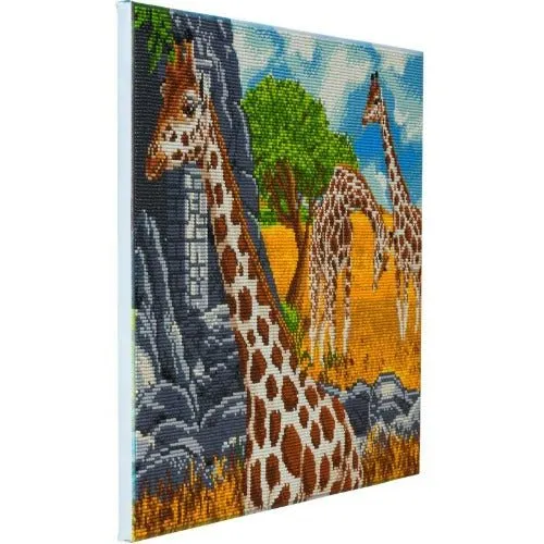 "Grazing Giraffes" Crystal Art Kit 40x50cm