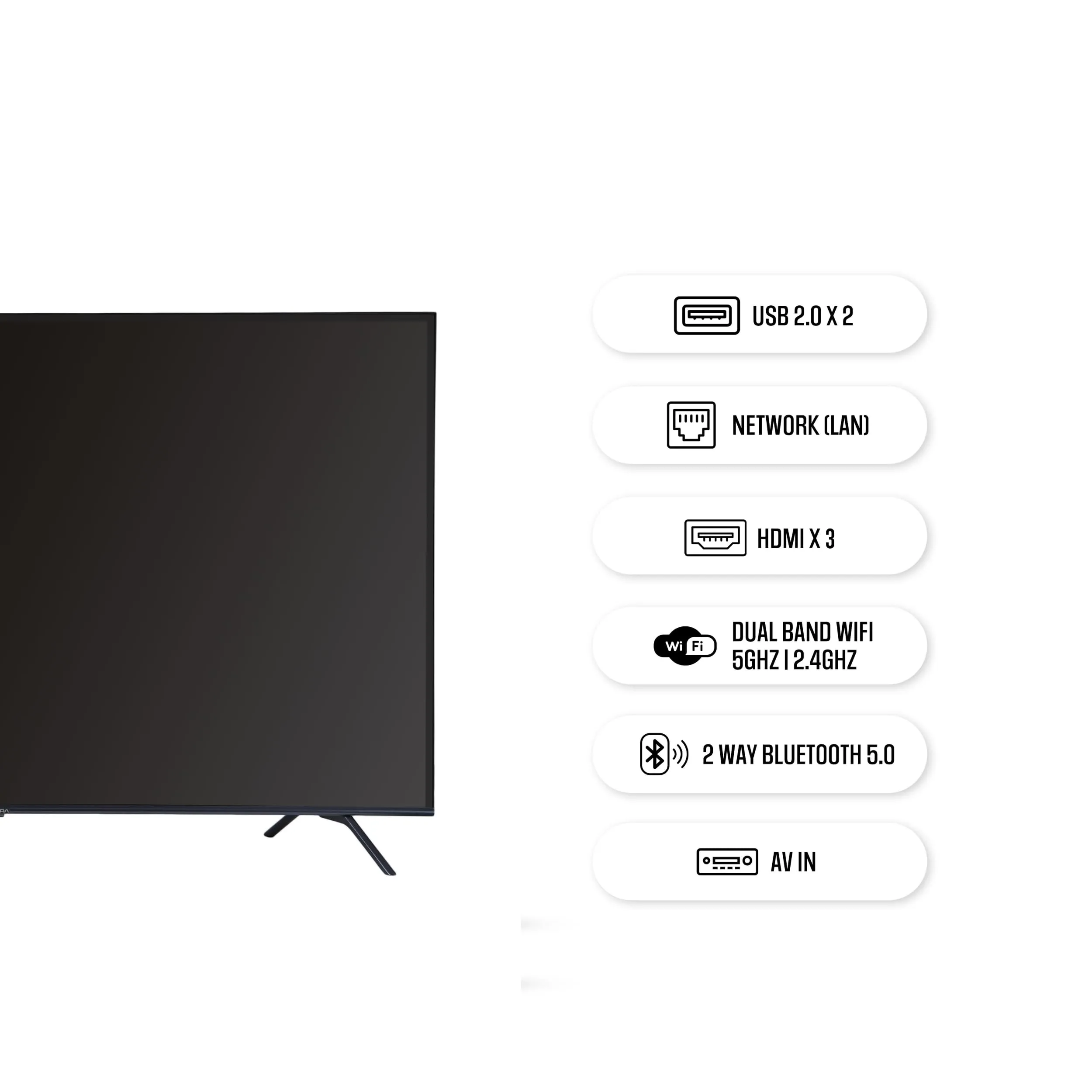 Salora 164 cm (65 inches) QLED 4K Ultra HD Smart Google TV | SLV-3655 QGTV (Black) | 4K Display, Powerful 24W Dolby Audio, Google Assistant & Voice Control Remote