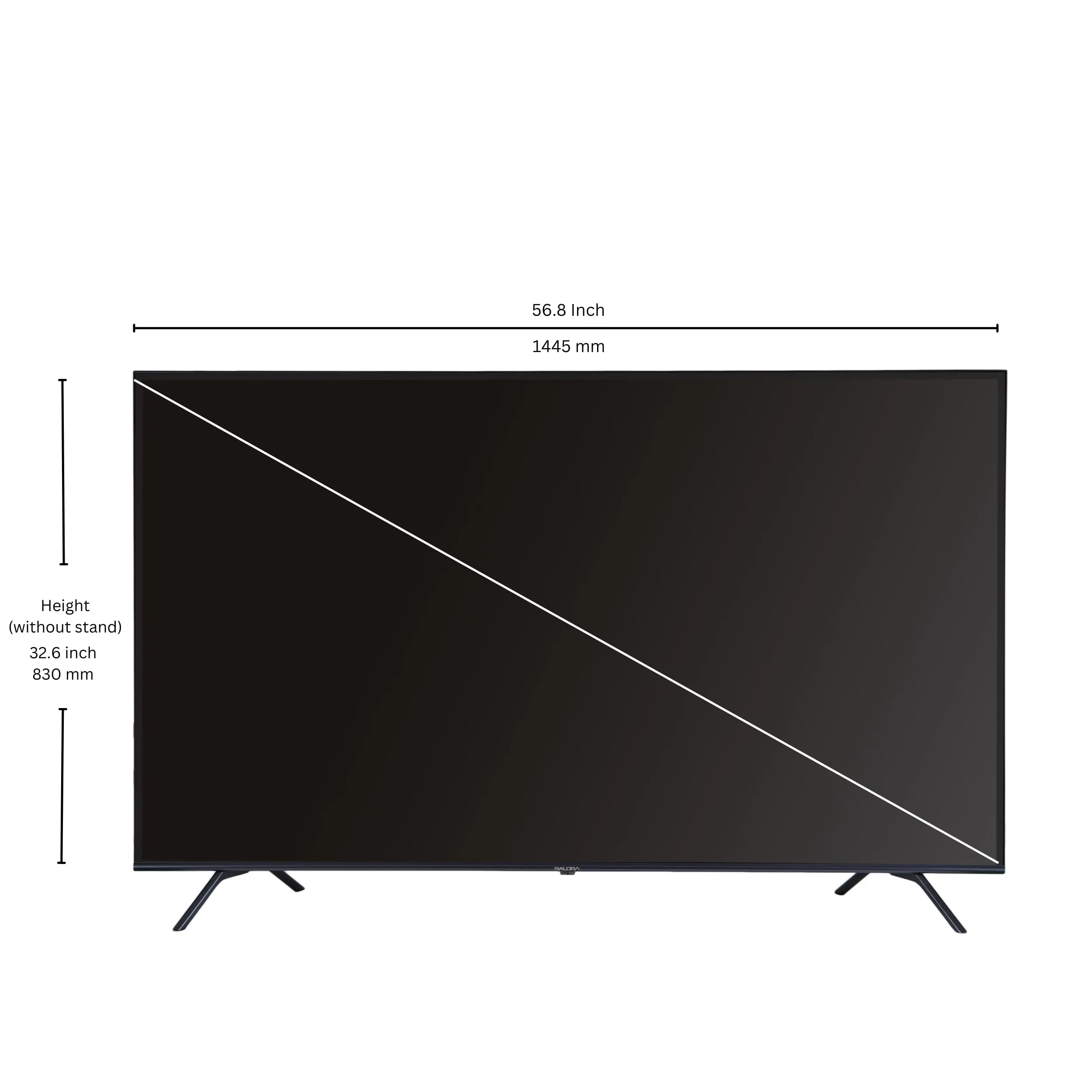 Salora 164 cm (65 inches) QLED 4K Ultra HD Smart Google TV | SLV-3655 QGTV (Black) | 4K Display, Powerful 24W Dolby Audio, Google Assistant & Voice Control Remote