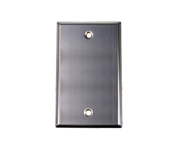 Stainless Steel Keystone Wall Plate, Single-Gang - Up to 6 Ports