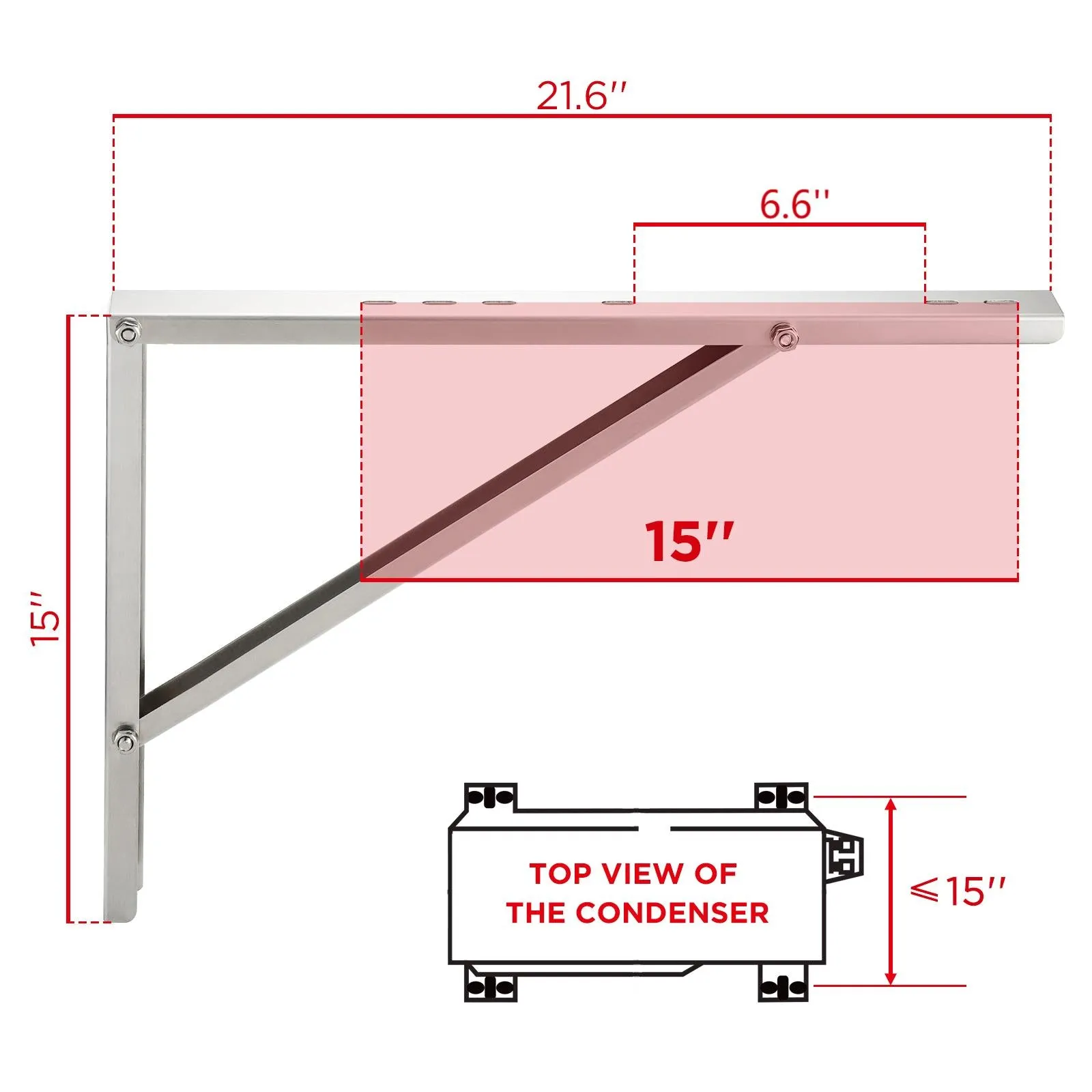 Wall Mounted Aluminum Bracket for Mini Spilt AC